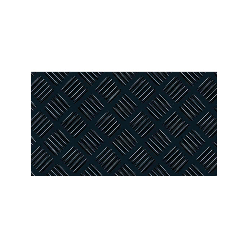 PAVIMENTO CHECKER CAUCHO NEGRO 3MM