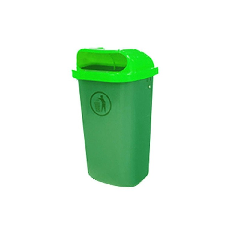 PAPELERA  PLASTICO  VERDE
