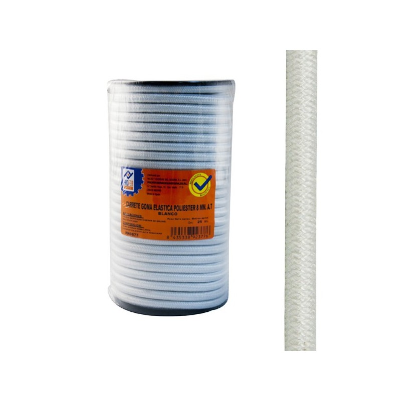 GOMA  ELASTICA  CARRET.4MM  BLANC