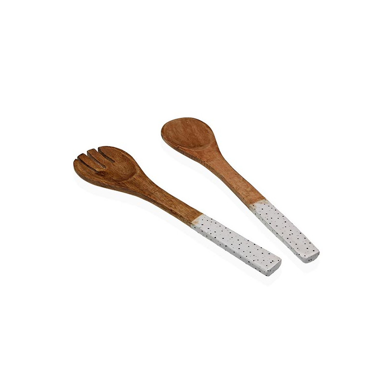 CUBIERTOS SERVIR MADERA SPECKLE SET-2