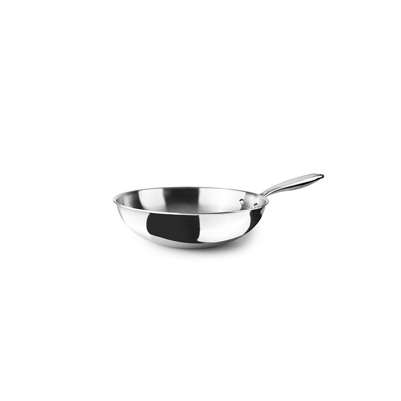 WOK INOX+ALUM+INOX TRIPLY NATURAL