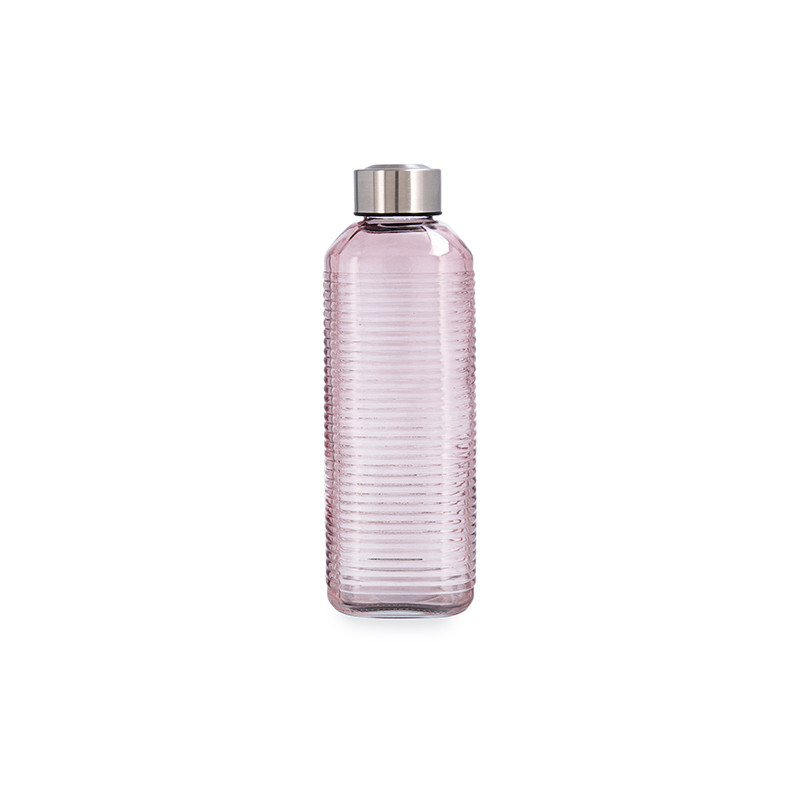 BOTELLA VIDRIO VELVET ROSA
