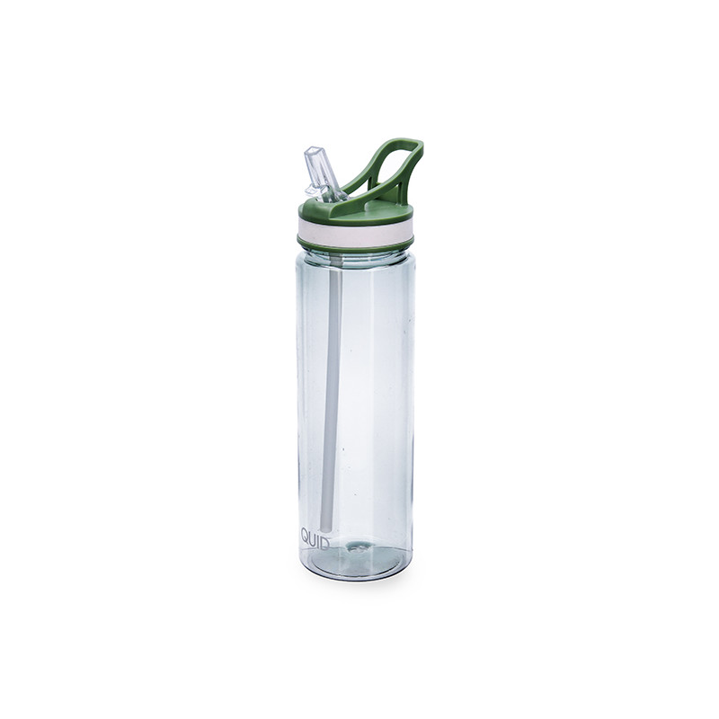 BOTELLA PLASTICO C/PAJITA VERDE QUIDATE