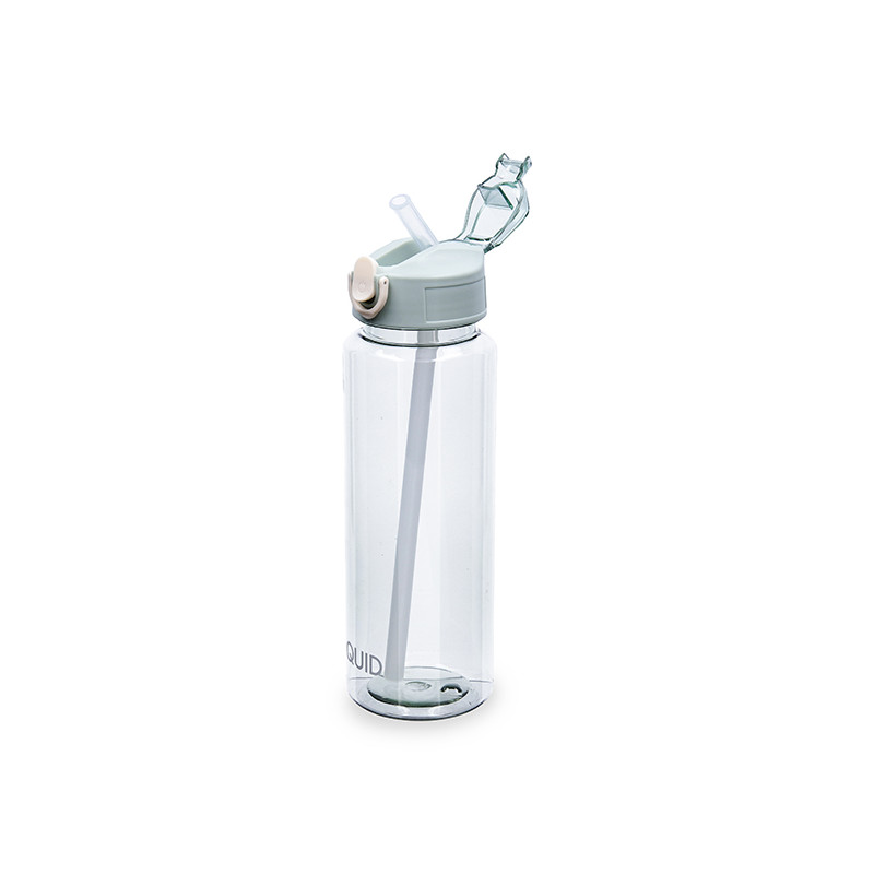 BOTELLA PLASTICO C/PAJITA VERDE QUIDATE