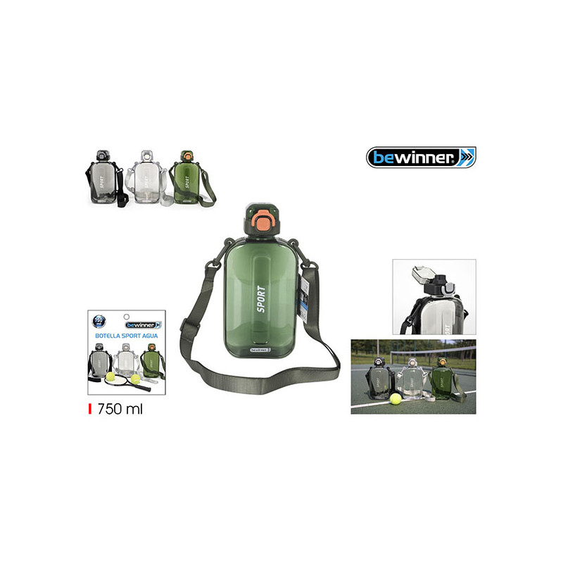 BOTELLA CANTIMPLORA AGUA C/COLGADOR SURT