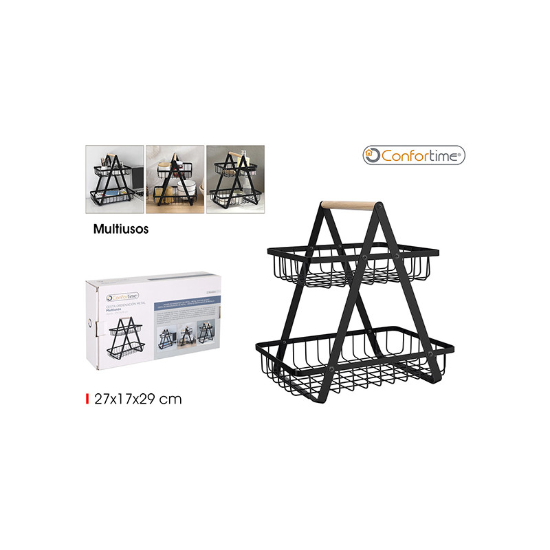 CESTA ORDENACION METAL 2 NIVELES CONFORT