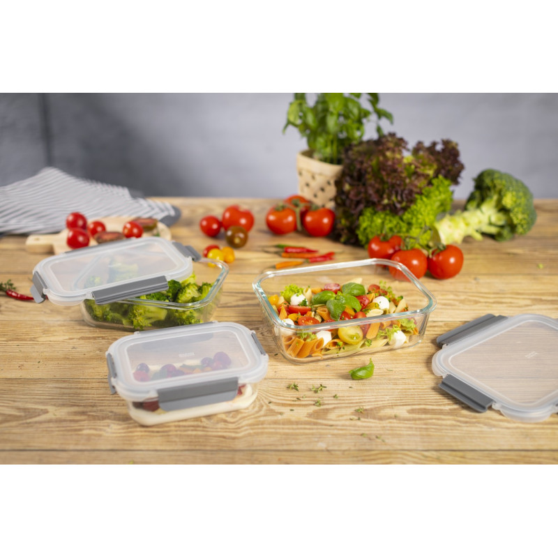 HERMETICOS PORTA ALIMENTOS VIDRIO SET-3
