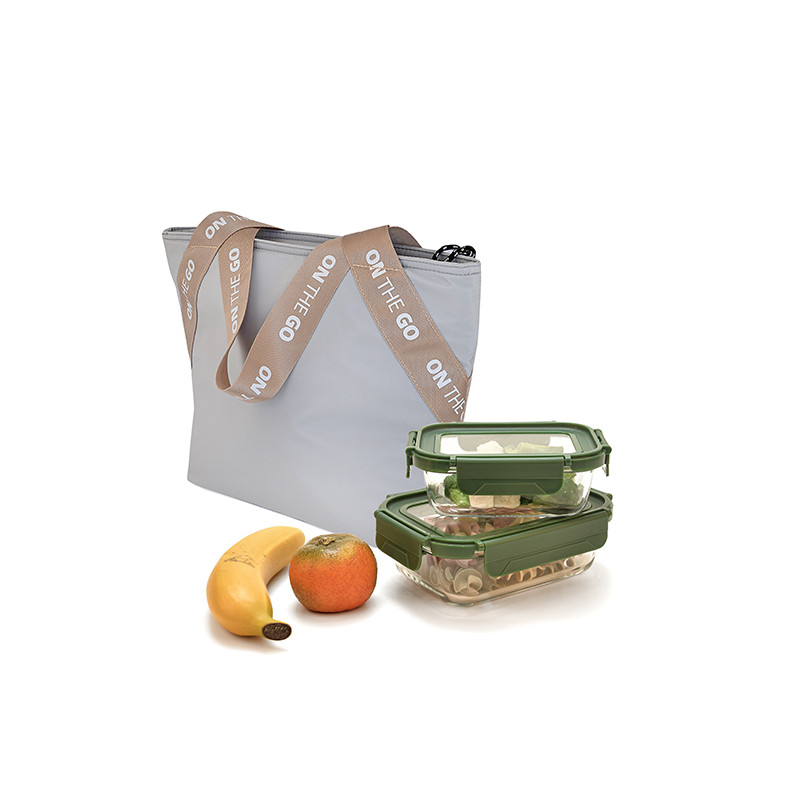BOLSA PORTALIMENTOS GRIS