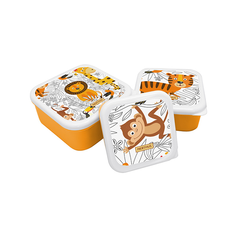 FIAMBRERA ALMUERZO INFANTIL LEONES SET-3
