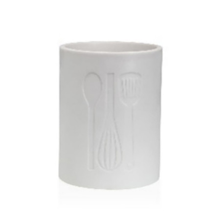 PORTAUTENSILIOS GRANDE COCINA BLANCO