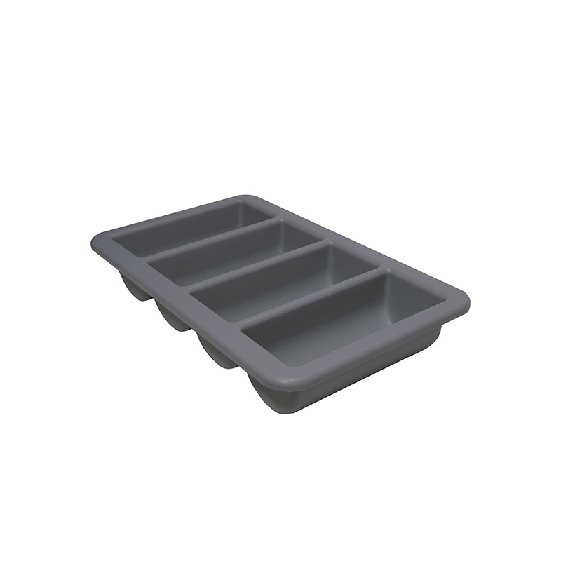 PORTACUBIERTOS PROFESIONAL PP 4 CAVIDADES GRIS