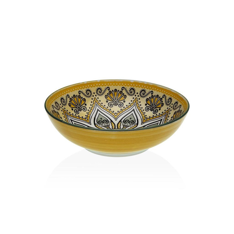 ENSALADERA PORCELANA AMARILLO SET-6