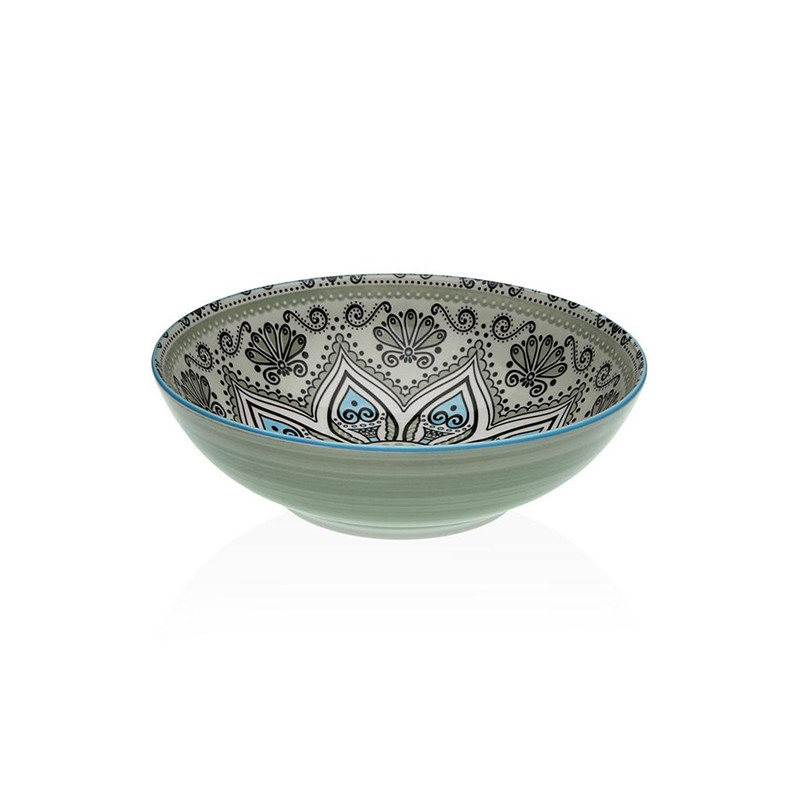 ENSALADERA PORCELANA VERDE SET-6