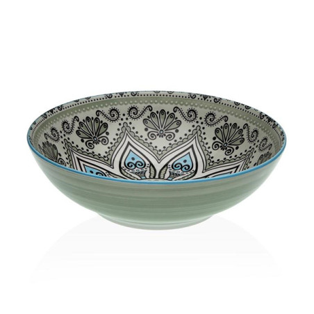 ENSALADERA PORCELANA VERDE SET-6