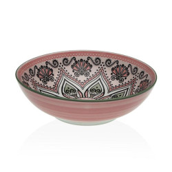 ENSALADERA PORCELANA ROSA SET-6