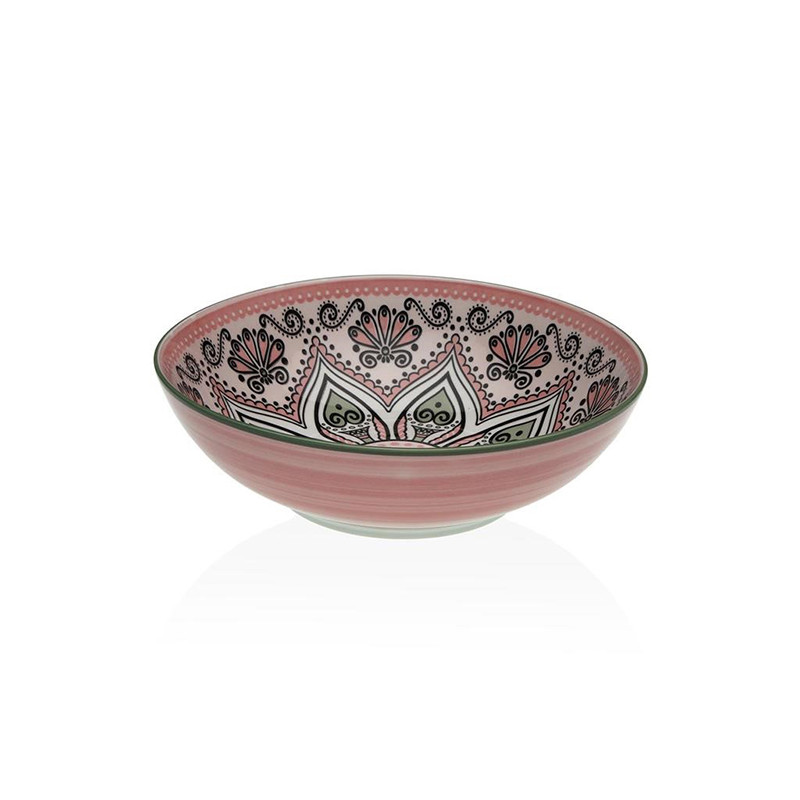 ENSALADERA PORCELANA ROSA SET-6