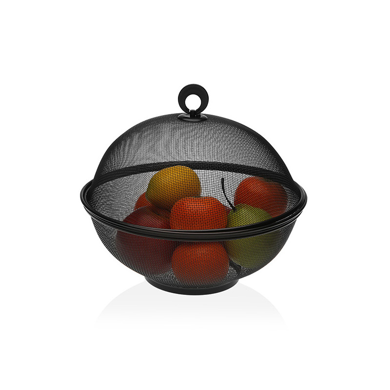 FRUTERO METAL NEGRO C/TAPA