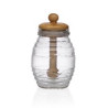 MIELERA BOROSILICATO CON TAPA Y CUCHARA BAMBU