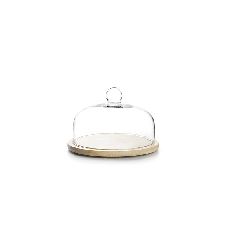 QUESERA MADERA T/CRISTAL