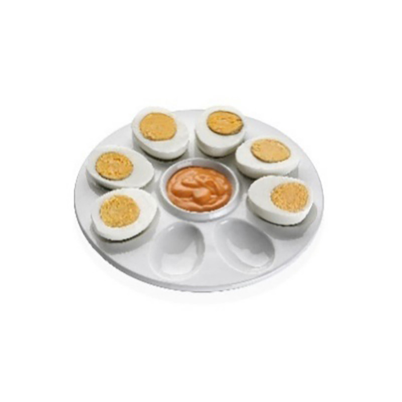 BANDEJA PORCELANA REDONDA HUEVOS 8 UDS