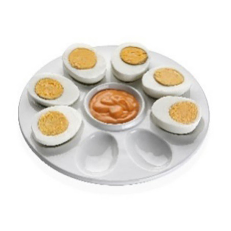BANDEJA PORCELANA REDONDA HUEVOS 8 UDS