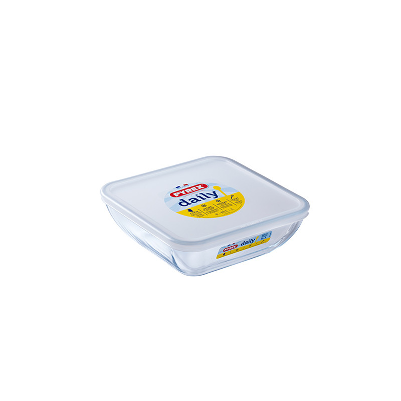 FUENTE CUADR VIDRIO C/TAPA DAILY 2 L
