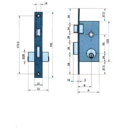 CERRADURA  EMBUTIR  HL/CL