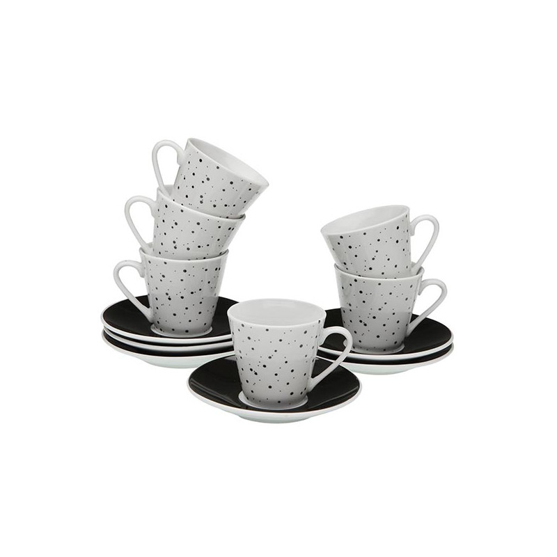 TAZA CAFE PORCELANA SPECKLE SET-6