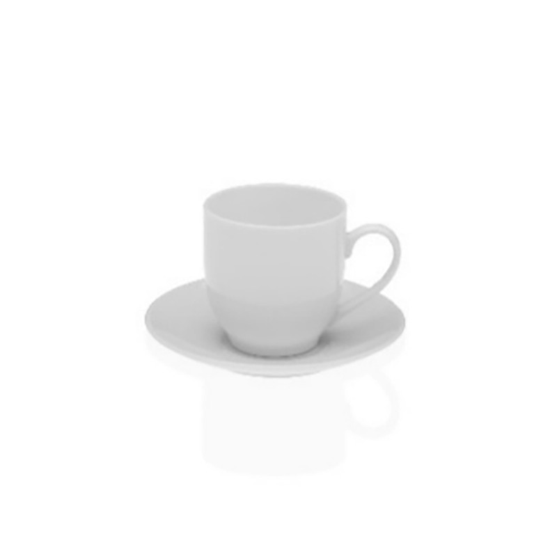 TAZA CAFE PORCELANA BLANCA SET-6