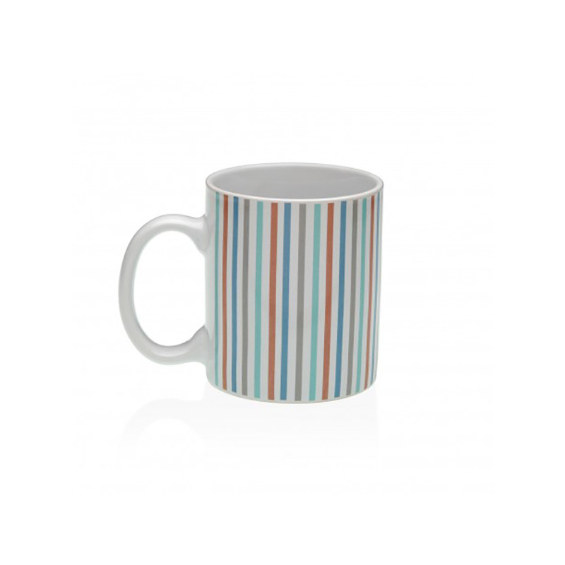 MUG PORCELANA RAYAS PACK 6