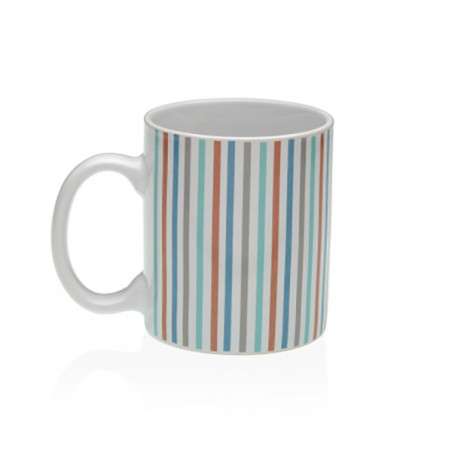 MUG PORCELANA RAYAS PACK 6