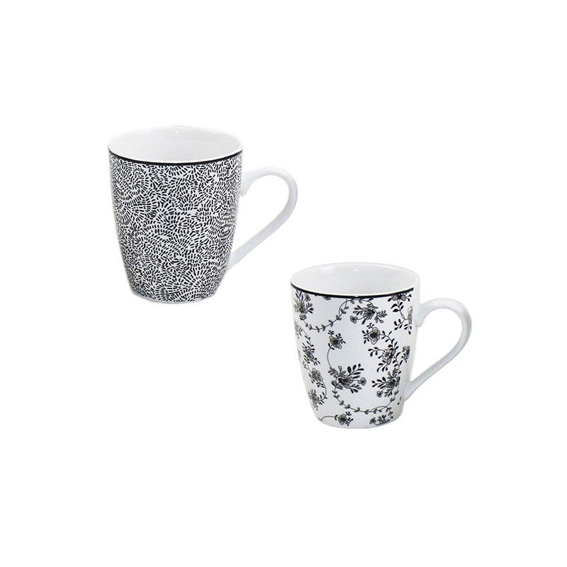 MUG PORCELANA ARMONIA NEGRA