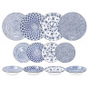 VAJILLA PORCELANA ARMONIA AZUL