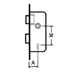 CERRADURA  EMBUTIR  F/  LATON