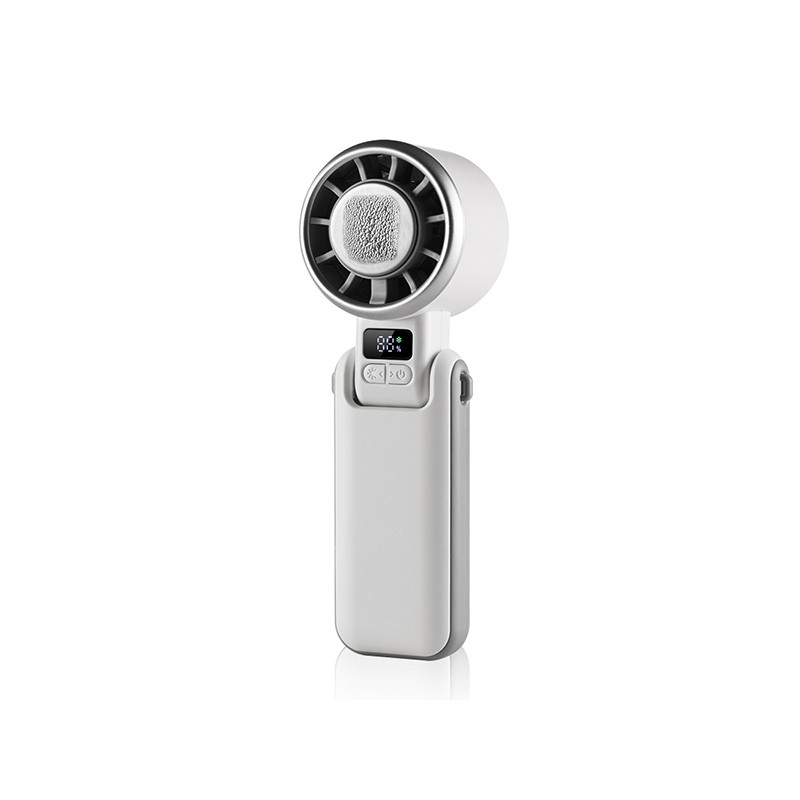 VENTILADOR MANO CON BATERIA 5V MODO HIELO BLANCO