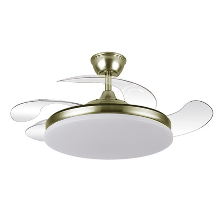 VENTILADOR TECHO CIERZO 4 ASP RETRACT DORADO