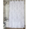 CORTINA BAÑO TEXTIL ANILLA FACIL PLATA