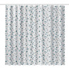 CORTINA BAÑO POLYESTER BLANCA PUNTOS