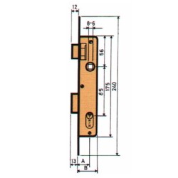CERRADURA  EMBUTIR  P/  METALICA