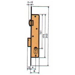 CERRADURA  EMBUTIR  P/MET  RESBAL