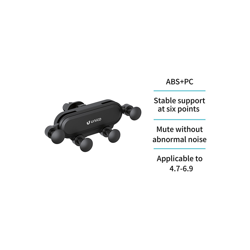 SOPORTE MOVIL COCHE P/SALIDA AIRE NEGRO