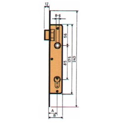CERRADURA  EMBUTIR  P/METALICA