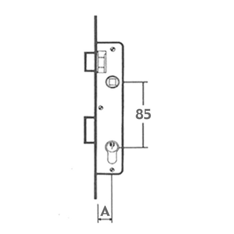 CERRADURA  EMBUTIR  P/METALICA
