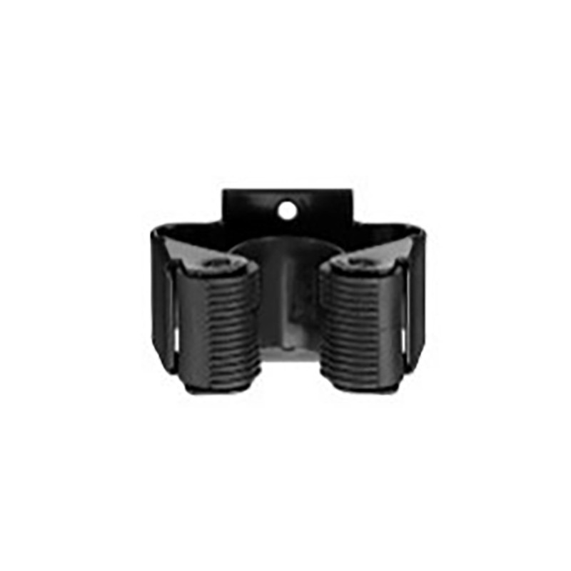 COLGADOR ADH ESCOBAS NEGRO MATE BL2
