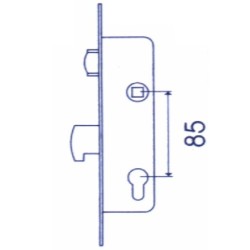 CERRADURA  EMB  MET  INOX  RODILL