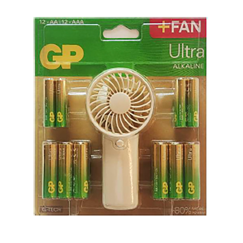 PACK 24 PILA ALCALI. AA LR06+AAA LR03+VENTILADOR
