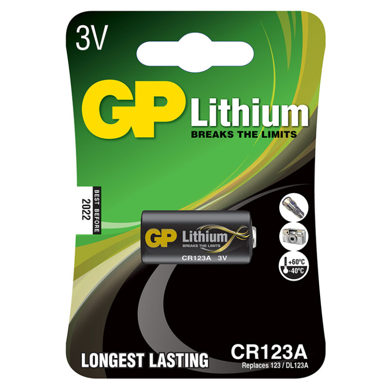 PILA LITHIUM CYLINDRICAL CR-123A GP