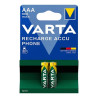 PILA RECARGABLE AAA LR03 BL 2 UDS