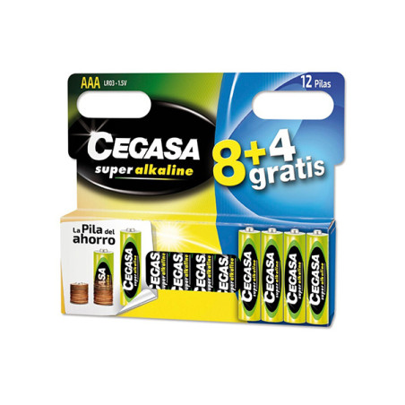 PILA ALCALINA LR03 AAA SET 8+4