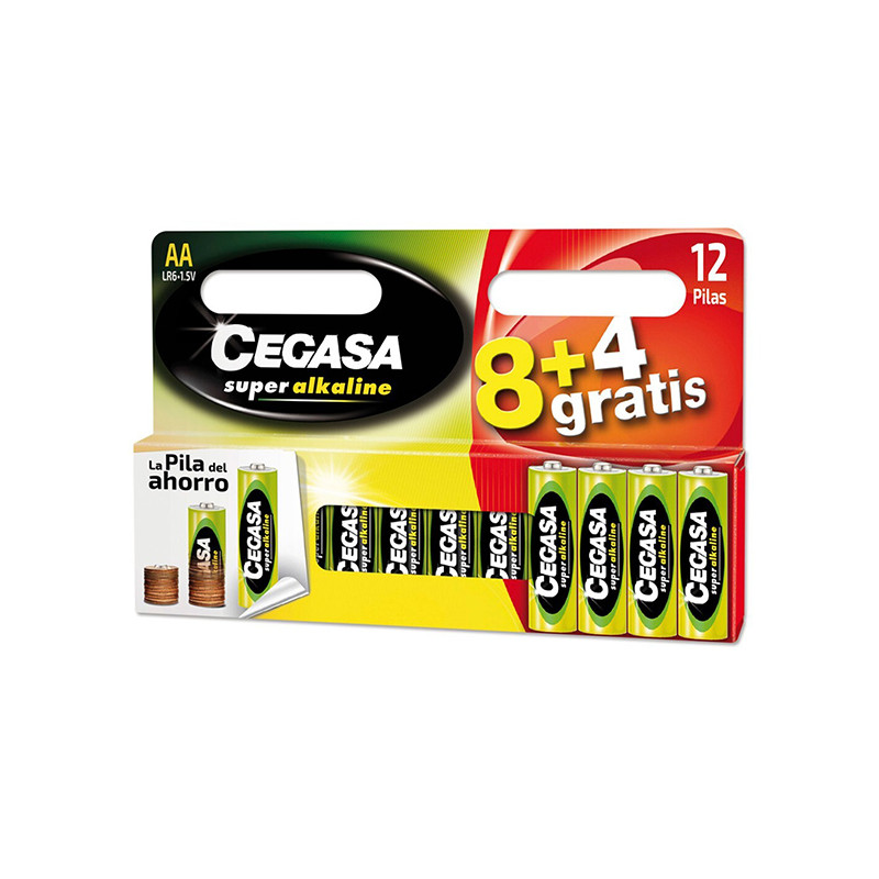 PILA ALCALINA LR06 AA BL 8+4